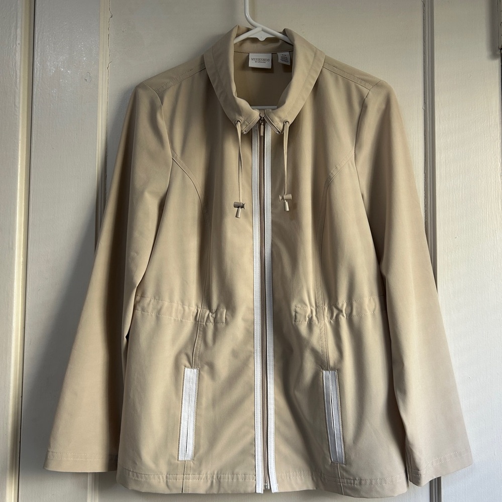 Women’s Chico's Beige Zip-Front Jacket - Size XS